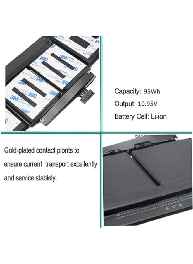 Replacement Laptop Battery for MacBook Pro 15" Retina A1398 (Early 2012, 2013 Models) Compatible with ME665LL/A, ME664LL/A, MD831LL/A, MC975LL/A, MC976LL/A - Image 5