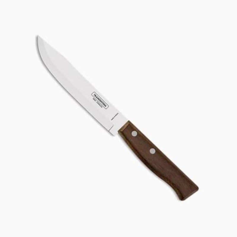 Professional Kitchen Knife, 15cm Stainless Steel Blade, Wooden Handle, Full Tang Construction