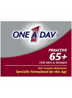 ONE A DAY One A Day Proactive 65+، مكمل متعدد الفيتامينات للرجال والنساء، يحتوي على فيتامين أ وفيتامين ج وفيتامين د والزنك لدعم صحة المناعة*، والكالسيوم وحمض الفوليك والمزيد، 150 قرصًا  - Image 5