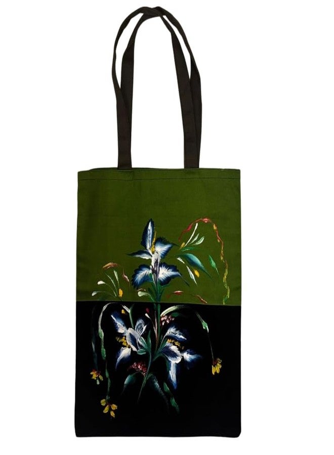 SwapKreations Handpainted Floral Multicolour Tote Bag - 100% Cotton, Eco-Friendly, Reusable Bag for Women & Girls Multicolour 1 - Image 1