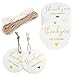 joycraft 100Pcs Thank You for Coming Tags White Highend Kraft Paper Tags with String Round Gold Foil Favors Labels Personalized Gift Tags for Baby Shower Bridal Shower Party Gift Wrapping2 - Image 4