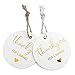 joycraft 100Pcs Thank You for Coming Tags White Highend Kraft Paper Tags with String Round Gold Foil Favors Labels Personalized Gift Tags for Baby Shower Bridal Shower Party Gift Wrapping2 - Image 1