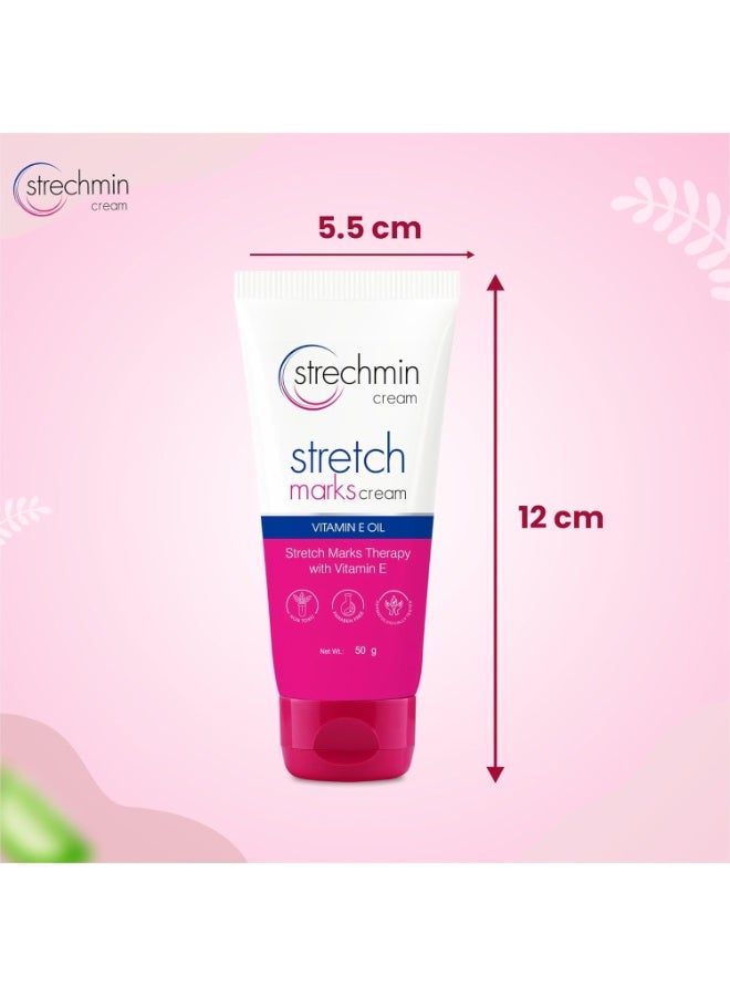 Leeford Stretch Marks Cream - 50g | Targets Old & New Stretch Marks Effectively | Goodness of Almond oil, Aloevera & Cucumber | Reduce Stretch marks & Scars During Pregnancy or Weight Loss - Image 3