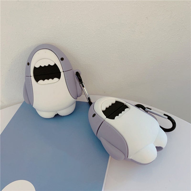 2pcs Shape Headset Cover Silicone Protective Shell Headphone Case Compatible for AirPods 2 & 1 - Image 2