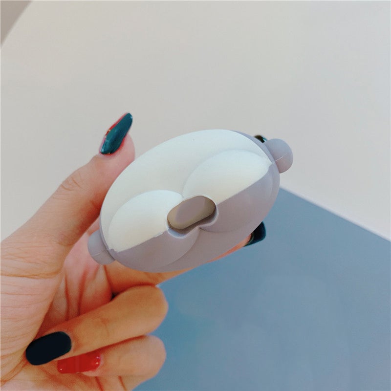 2pcs Shape Headset Cover Silicone Protective Shell Headphone Case Compatible for AirPods 2 & 1 - Image 3