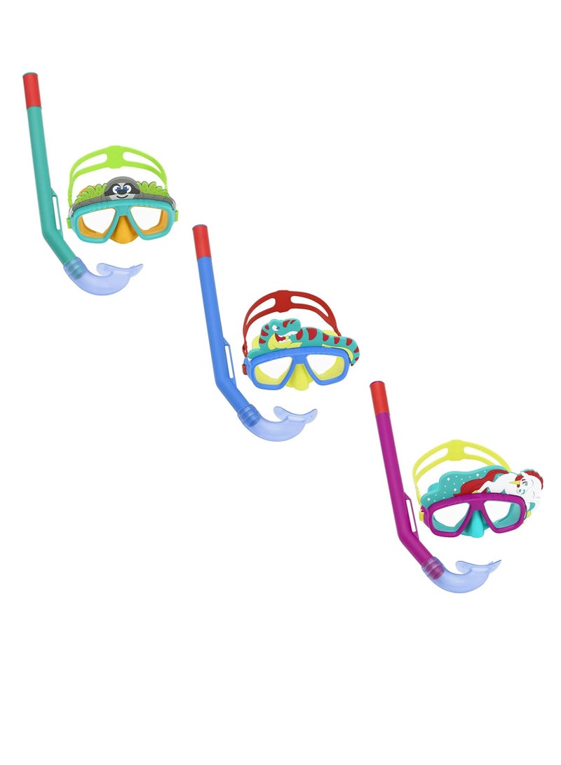 بست واي Bestway Snorkel set for kids diving mask with uv protection, anti-leak, adjustable strap - No:24059 - Image 1