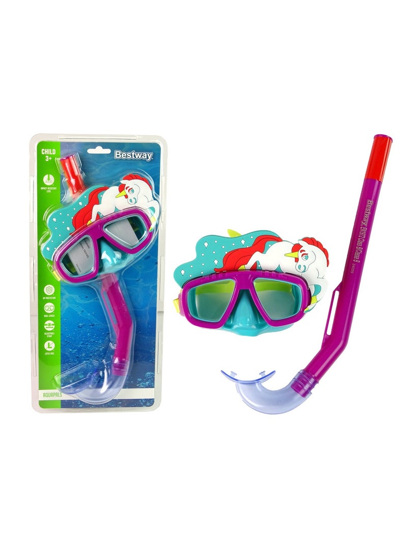 بست واي Bestway Snorkel set for kids diving mask with uv protection, anti-leak, adjustable strap - No:24059 - Image 2