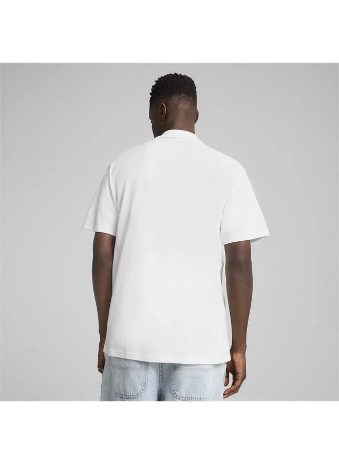 Puma PUMA White WARDROBE Essentials Pique Relaxed Polo Men for Men | Best Price UAE