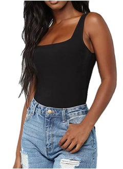 General Women's Square Neck Bodysuits Sleeveless Tank Top Jumpsuits  - Image 2