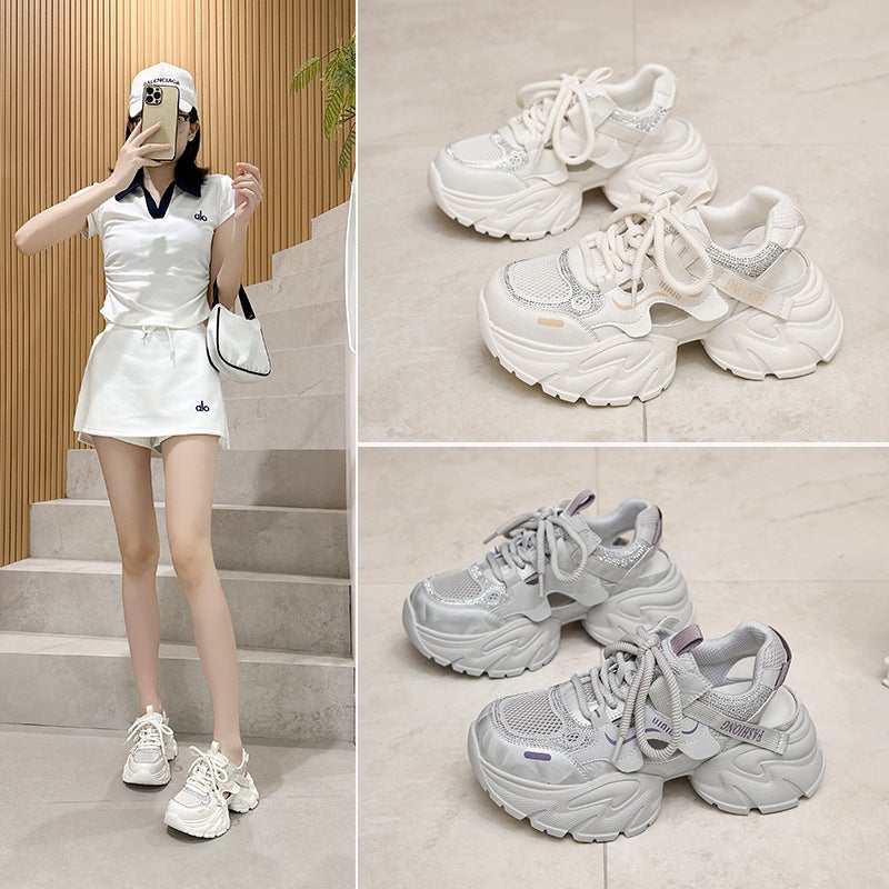 Women'S Thick-Soled Sandals With Closed Toe, 2026 Versatile Height-Increasing Lightweight Dad Shoes, Sports Casual Shoes - Image 2