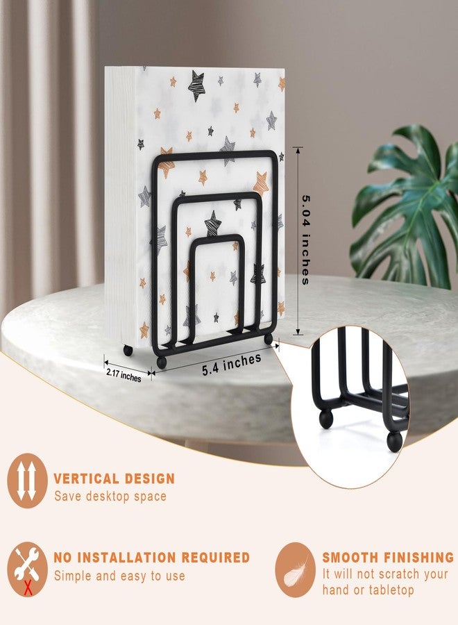 LAIHIFA Napkin Holder for Table, Modern Metal Black Napkin Holders for Kitchen Dining Tables & Countertops, Paper Cocktail Napkins Holder Dispenser for Indoor & Outdoor Use by LAIHIFA - Image 2