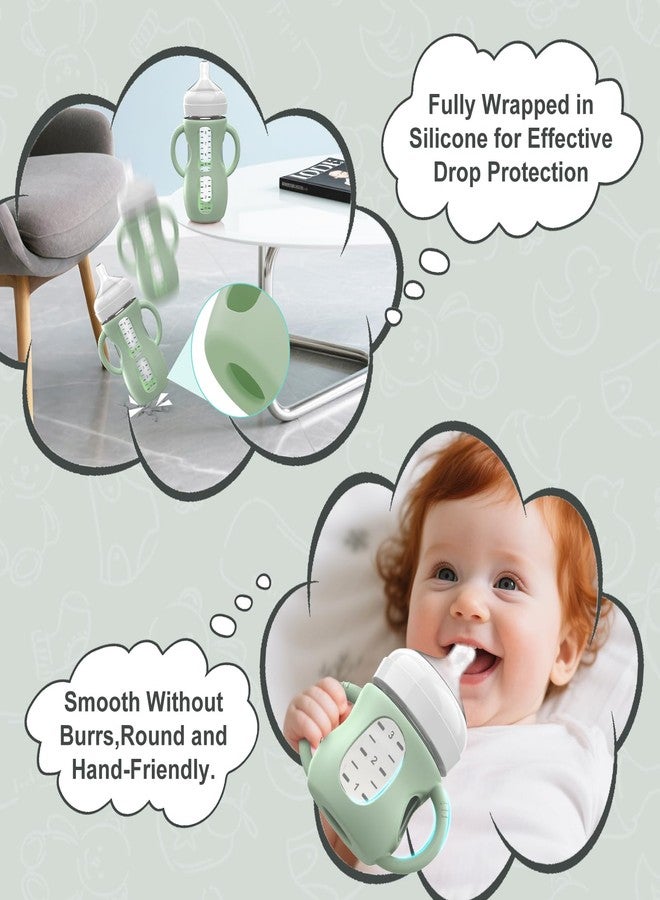 Jifvrnk 3PCS Philips Avent Glass Bottle Silicone Sleeves with Handles, Compatible with Philips Avent Glass Bottles 8 oz, Suitable for Avent Baby Bottles 8 oz, and Easy to Clean - Image 4