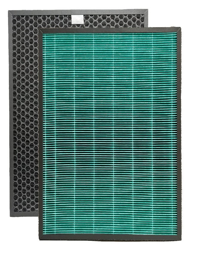 نيسبيرا فلتر بديل Nispira Max 2 250 250S AP-1720-FP لجهاز تنقية الهواء الذكي Coway Airmega Max2 250/250S بتقنية HEPA الحقيقية والكربون النشط، عبوتان - Image 1