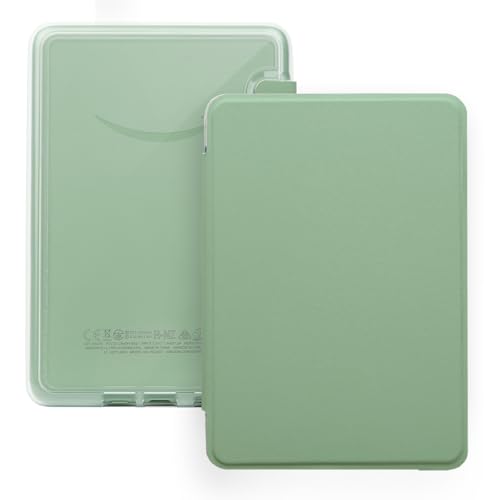 HOICHOE Case for 6" Kindle Paperwhite (10th Generation-2018 Release,Model No.PQ94WIF),Lihght PU Leather Cover and Transparent Hard Back,with Auto Sleep/Wake,Matcha Green - Image 1