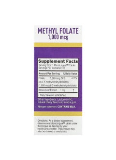 Superior Source Superior Source, Methyl Folate, 1,000 mcg, 60 Instant Dissolve Tablets  - Image 2