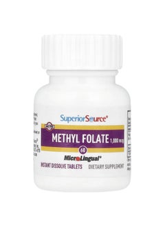 Superior Source Superior Source, Methyl Folate, 1,000 mcg, 60 Instant Dissolve Tablets  - Image 3