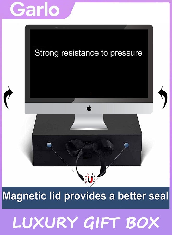 Garlo Luxury Magnetic Gift Box, Black Large Gift Box with Ribbon,Folding Gift Boxes for Presents With Lid,Very Suitable for Festival, Birthday, Anniversary, etc - Image 4