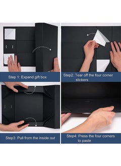 Garlo Luxury Magnetic Gift Box, Black Large Gift Box with Ribbon,Folding Gift Boxes for Presents With Lid,Very Suitable for Festival, Birthday, Anniversary, etc  - Image 5