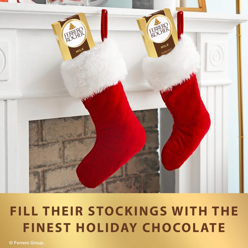 Ferrero Rocher Premium Chocolate, Milk Chocolate Bar Hazelnut & Cocoa Filling, Great for Sharing, 8 Count, 3.1 oz Each - Image 5