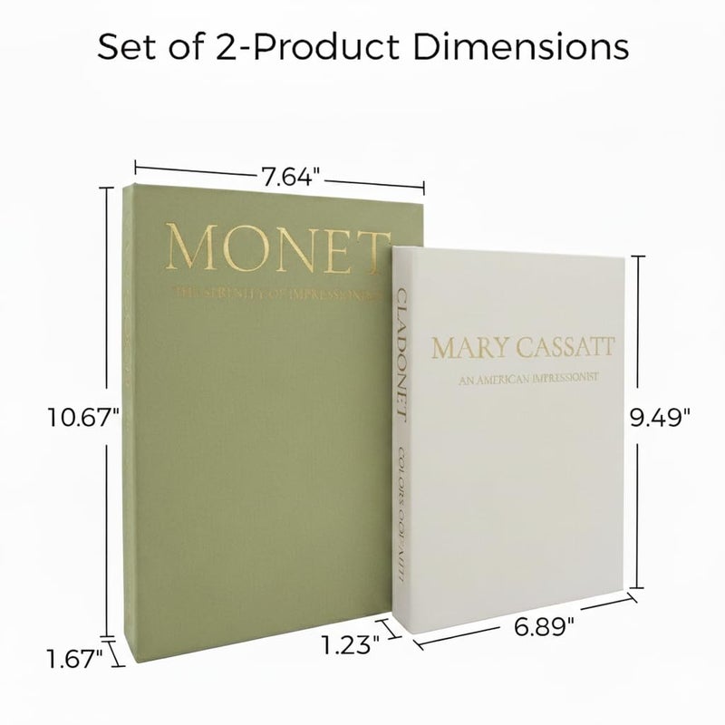 Fveuc Premium Linen Faux Book Box Set of 2: Aesthetic Book Safe with Hidden Storage for Living Room Console Table & Bookshelf Decor, Home Organizer, Green & Beige, Tallest 10.67in - Image 5