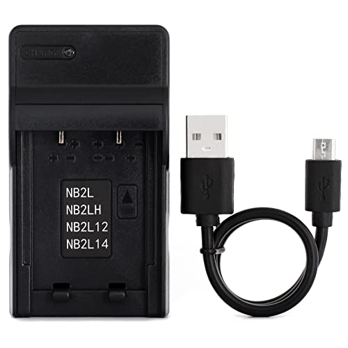 Norifon NB-2L USB Charger for Canon EOS 350D 400D Optura 30 40 50 500 PowerShot G7 G9 S40 S45 S50 S60 S70 S80 ZR100 ZR200 ZR500 ZR800 ZR830 ZR900 ZR960 MV800 MV830i MV960 Camera and More - Image 1