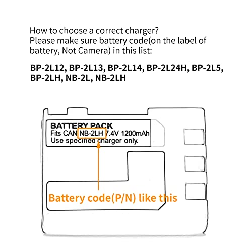 Norifon NB-2L USB Charger for Canon EOS 350D 400D Optura 30 40 50 500 PowerShot G7 G9 S40 S45 S50 S60 S70 S80 ZR100 ZR200 ZR500 ZR800 ZR830 ZR900 ZR960 MV800 MV830i MV960 Camera and More - Image 3