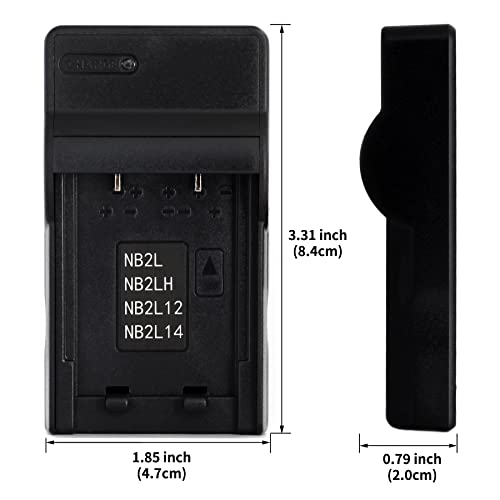 Norifon NB-2L USB Charger for Canon EOS 350D 400D Optura 30 40 50 500 PowerShot G7 G9 S40 S45 S50 S60 S70 S80 ZR100 ZR200 ZR500 ZR800 ZR830 ZR900 ZR960 MV800 MV830i MV960 Camera and More - Image 5