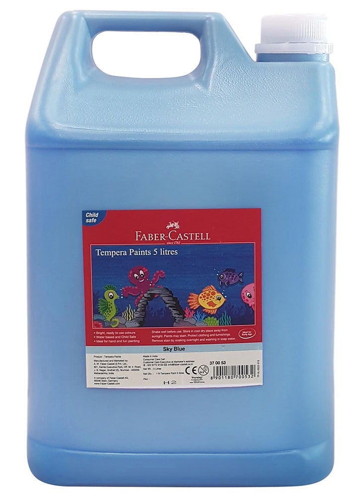 Ready-Mix Tempera Paint 5 Litres Content Sky Blue