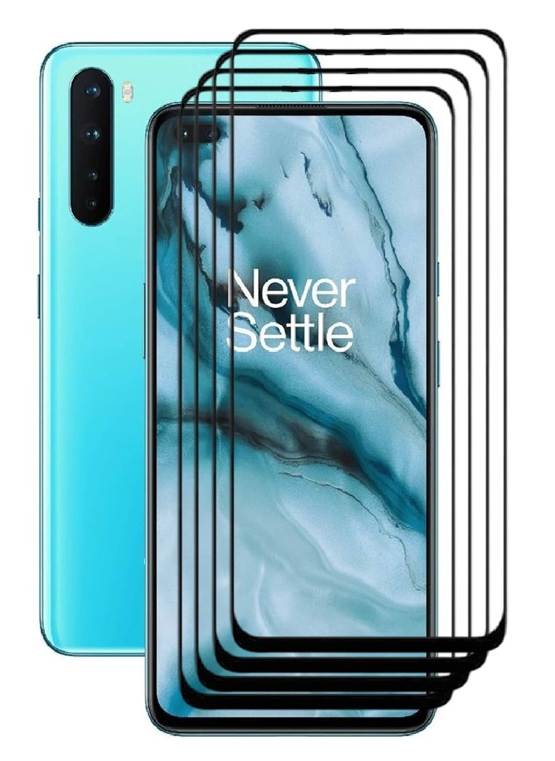 AINA 4 Pieces Tempered Glass Screen Protector 5D Designed For OnePlus Nord Full Glue Edge to Edge Full Screen Coverage And Bubble Free - Image 1