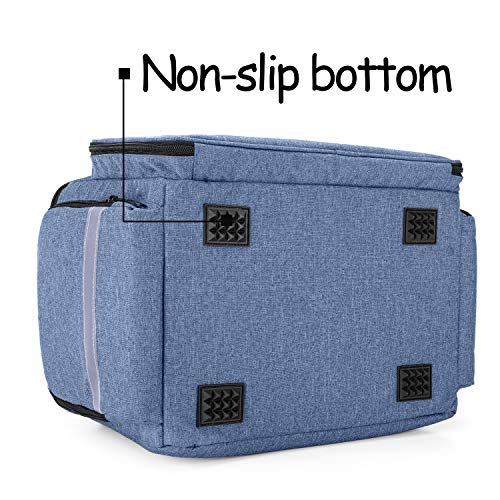 CURMIO Nurse Bag, Medical Bag with Inner Dividers and No-Slip Bottom for Home Visits, Health Care, Hospice, For Nursing Students, Physical Therapists, Doctors,Blue (Patent Pending) - Image 4