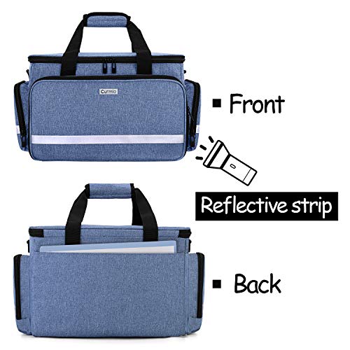 CURMIO Nurse Bag, Medical Bag with Inner Dividers and No-Slip Bottom for Home Visits, Health Care, Hospice, For Nursing Students, Physical Therapists, Doctors,Blue (Patent Pending) - Image 3