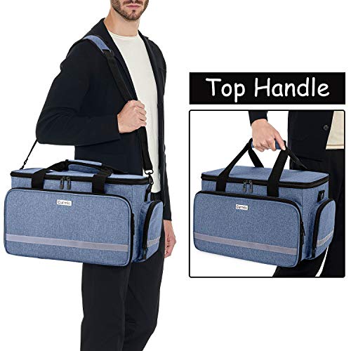 CURMIO Nurse Bag, Medical Bag with Inner Dividers and No-Slip Bottom for Home Visits, Health Care, Hospice, For Nursing Students, Physical Therapists, Doctors,Blue (Patent Pending) - Image 5