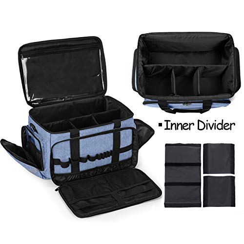 CURMIO Nurse Bag, Medical Bag with Inner Dividers and No-Slip Bottom for Home Visits, Health Care, Hospice, For Nursing Students, Physical Therapists, Doctors,Blue (Patent Pending) - Image 2