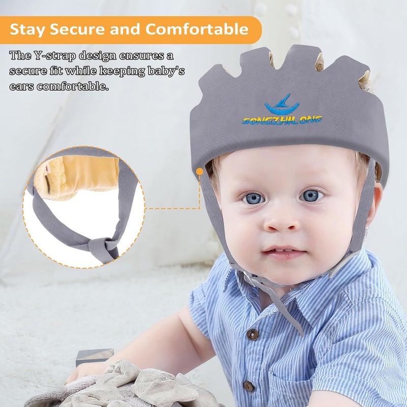 IULONEE Baby Head Protector Baby Protection Helmets Infant Walking Protective Cap Adjustable Baby Crawling Helmet Baby Safety Helmet Protective Baby Helmet for Kid Learning to Walk - Image 4