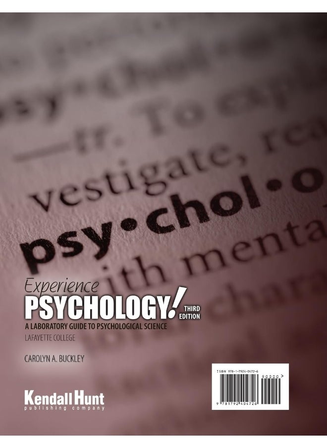 Experience Psychology? Lab Guide to Psychological Science Lafayette College  - Image 2