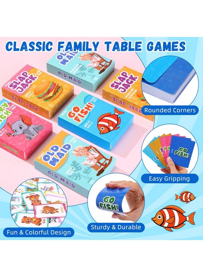 Zubebe 16 Decks Kids Card Games Bulk 4 Decks in 1 Includes Go Fish, Old Maid, Memory Match, Slap Jack Classic Playing Card Game Set for Kids Toddlers Family Game Night Basket Stuffers Party Favors - Image 3
