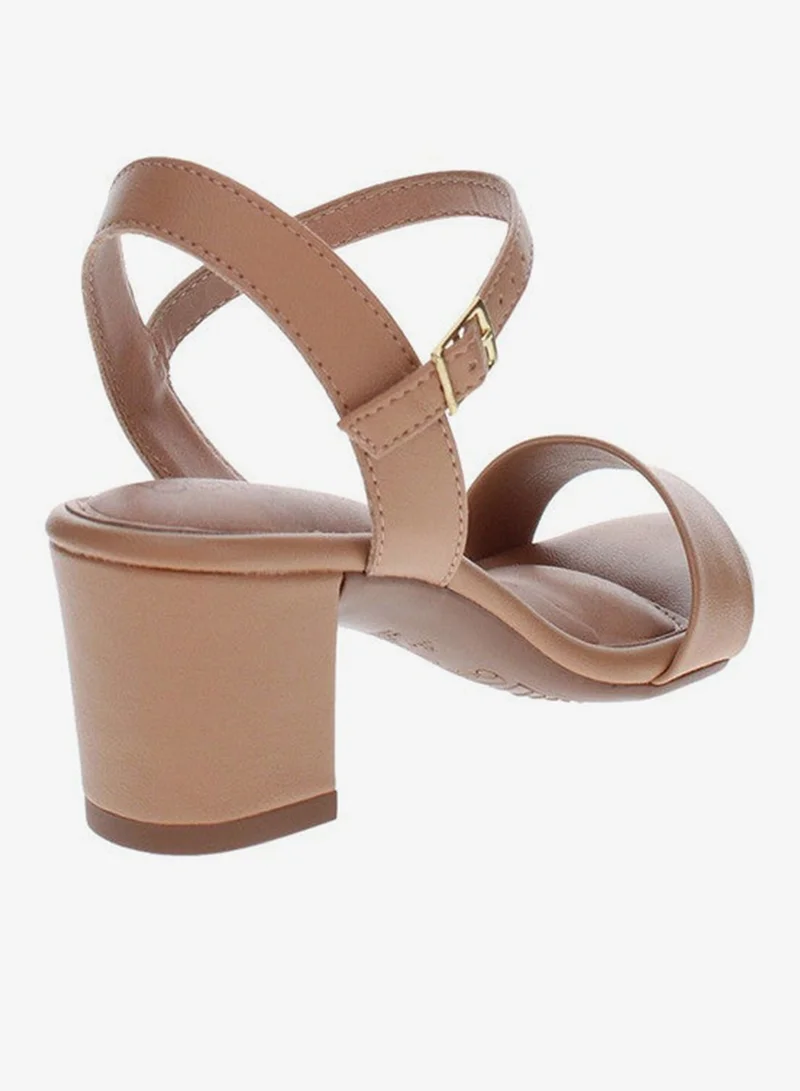 Beira Rio Tan Heels Sandal for Women – Stylish Ladies Heel Sandals & Sling Back Heels for Girls for Women | Best Price UAE