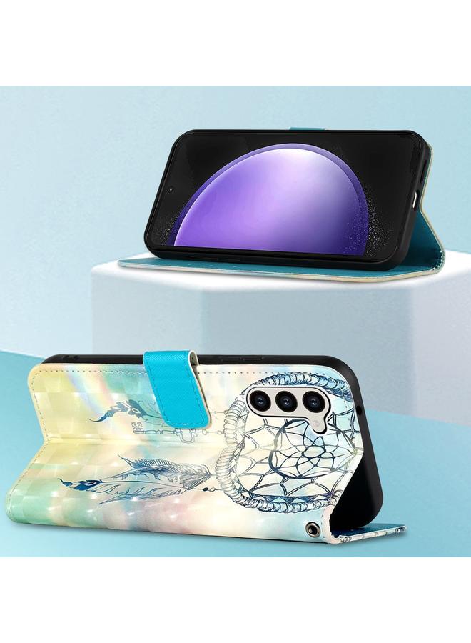 اس-توب جراب لهاتف Samsung Galaxy S24 5G، جراب جلدي أفقي قابل للطي برسومات ثلاثية الأبعاد - Image 3