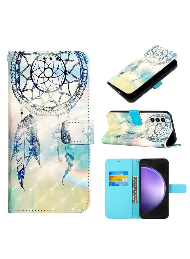 اس-توب جراب لهاتف Samsung Galaxy S24 5G، جراب جلدي أفقي قابل للطي برسومات ثلاثية الأبعاد - Image 1