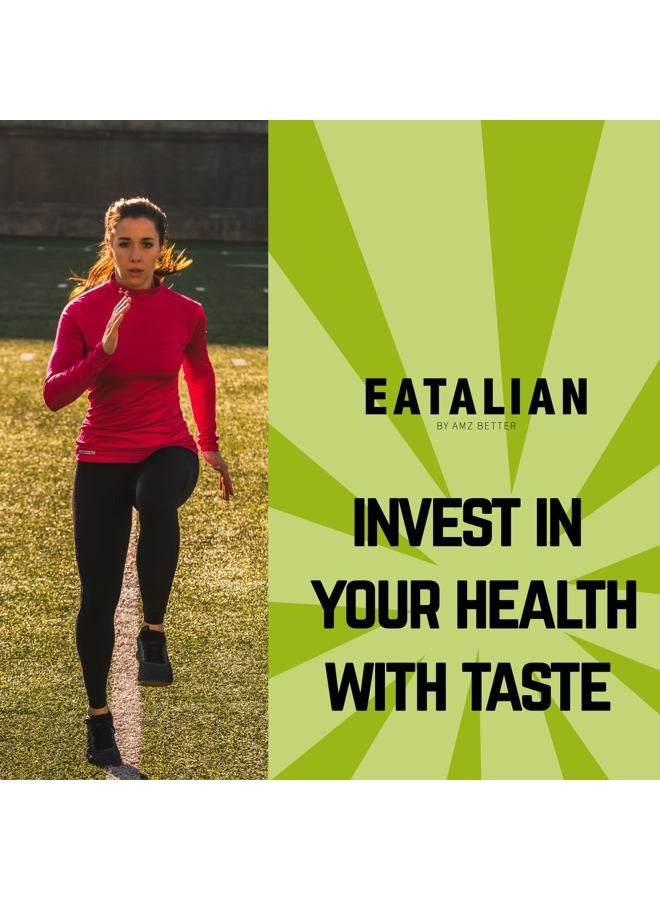 AMZ BETTER كريم الفستق البروتيني من EATALIAN بواسطة AMZ BETTER 7 أونصة/200 جرام، كريم فستق قابل للدهن طبيعي، مصنوع في إيطاليا، معكرونة بروتين، طعم حلو مثالي على الخبز وشوكولاتة دبي. - Image 5