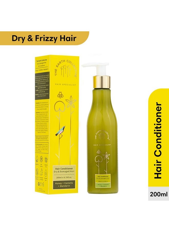 THE EARTH COLLECTIVE - Hair Conditioner For Dry And Damaged Hair, 200 Ml - For Soft And Frizz Free Hair - No Harmful Chemicals - Image 1