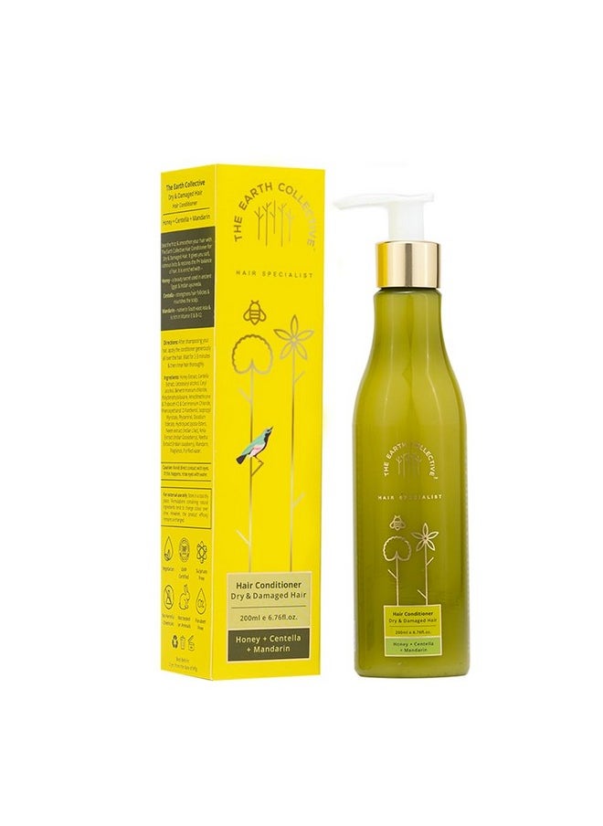 THE EARTH COLLECTIVE - Hair Conditioner For Dry And Damaged Hair, 200 Ml - For Soft And Frizz Free Hair - No Harmful Chemicals - Image 1
