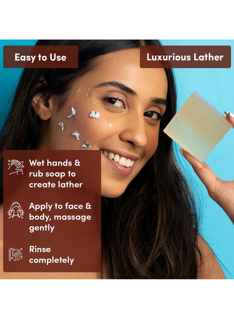 Oud with Kokum Butter Soap l Face & Body Soap l Relaxes & Moisturizes l SLS, Paraben & Cuelty Free l For All Skin Types l Non-Drying l 100gm