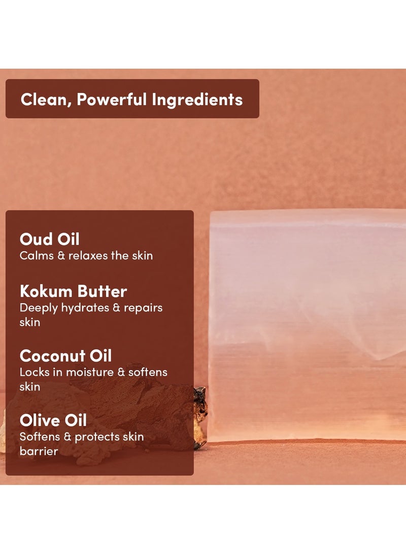 Oud with Kokum Butter Soap l Face & Body Soap l Relaxes & Moisturizes l SLS, Paraben & Cuelty Free l For All Skin Types l Non-Drying l 100gm