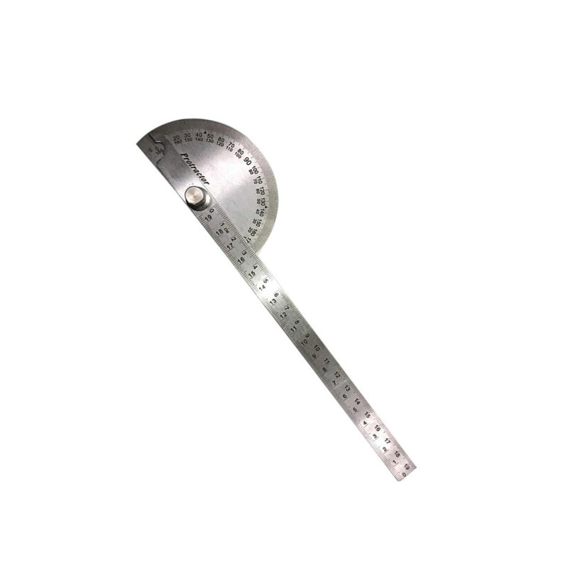 Stainless Steel Rotating Angle Protractor Ruler with Locking Nut for Woodworking Bevel Setting - Image 1