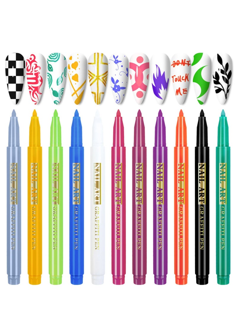 Generic - 12PCS Gel Nail Polish Pen Fast Dry Nail Gel Polish Pen Nail Art Tool - Image 1