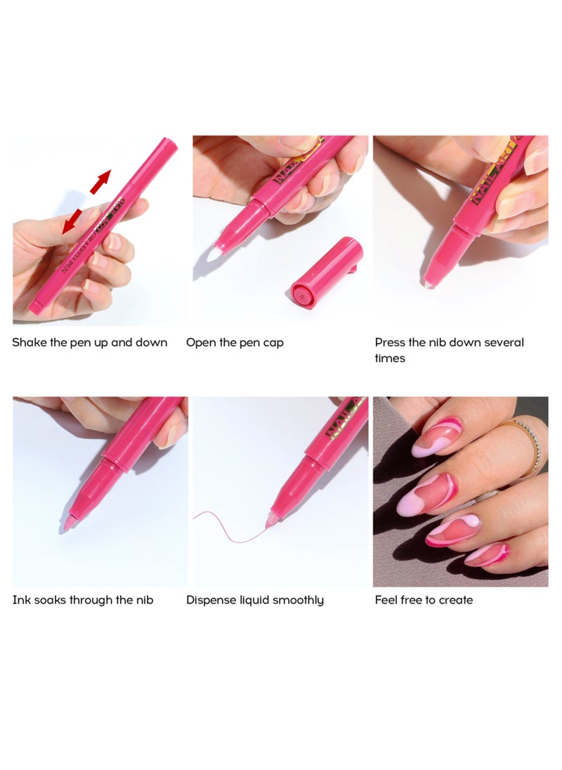 Generic - 12PCS Gel Nail Polish Pen Fast Dry Nail Gel Polish Pen Nail Art Tool - Image 1
