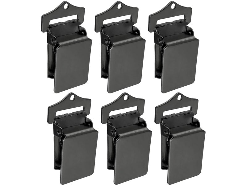Wise Linkers Wall Clips Matte Black for Hanging Rugs and Animal Hides Pack of 6 Rug GrippersClipsHangers