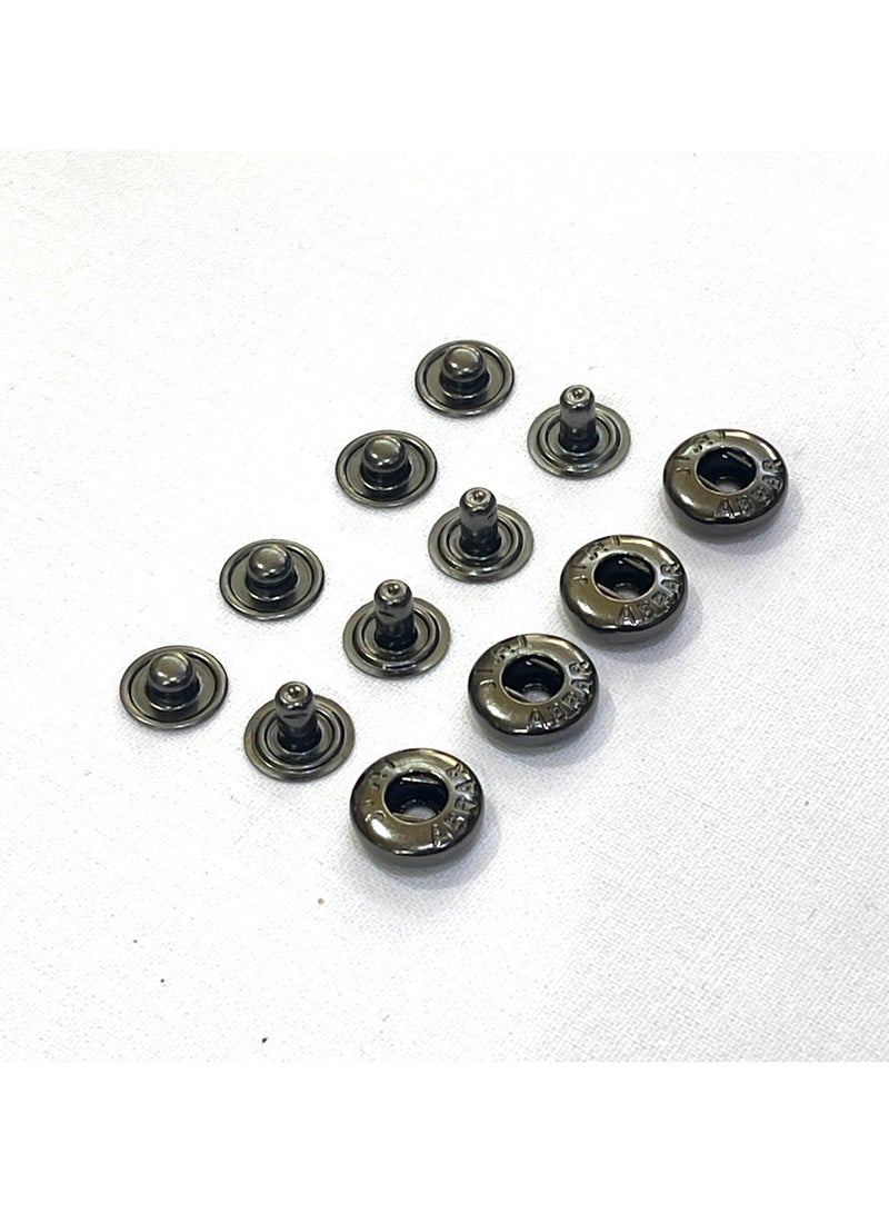 Abrar 8 Set Metal Snap Buttons For Men Saudi Thobe Size 12mm - Image 2