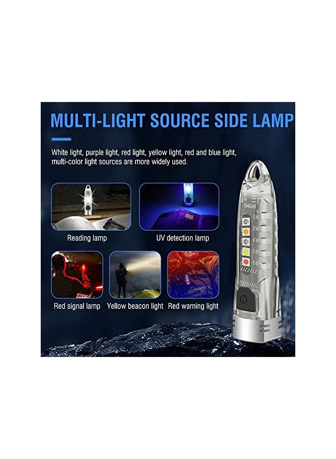 S-TOP Mini Led Flashlight Keyring Torch USB Rechargeable Portable Keychain Flashlights IPX6 Waterproof 400 Lumens EDC Flashlights with 12 Modes for Camping, Hiking, Backpacking, and Daily Using - Image 3